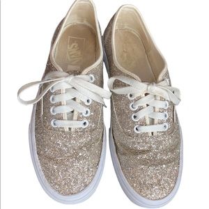 silver sparkle vans